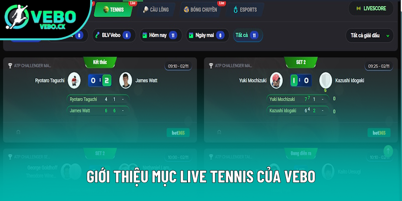 Giới thiệu mục phát sóng Tennis Giới thiệu mục phát sóng Tennis